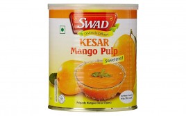 Swad Kesar Mango Pulp Sweetened  Tin  850 grams
